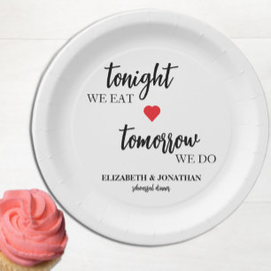 Assiettes En Carton Ce Soir, Nous Mangeons, Demain, Nous Dînons De Rép