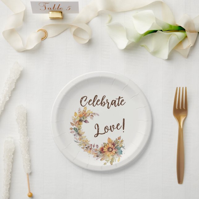 Assiettes En Carton Celebrate (Mariage)