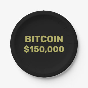 Assiettes En Carton Célébration de Bitcoin à 150000