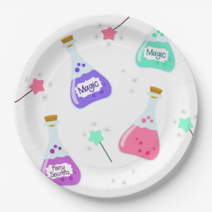 Assiettes En Carton Célébration de l'anniversaire de la fille féeri