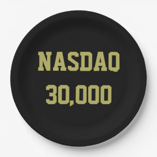Assiettes En Carton Célébration du NASDAQ 30000 en Bourse