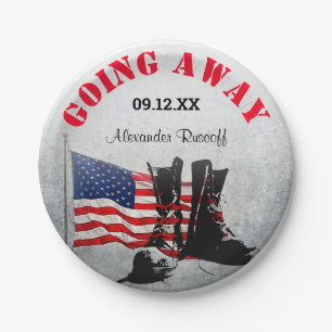 Assiettes En Carton Célébration militaire rustique