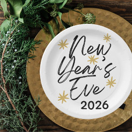 Assiettes En Carton Celebration Stars New Year's Eve Party