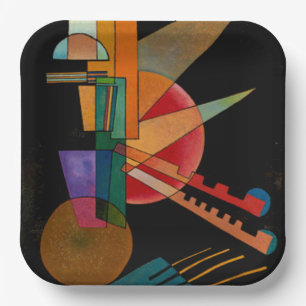 Assiettes En Carton Célèbre œuvre d'art, interprétation abstraite,