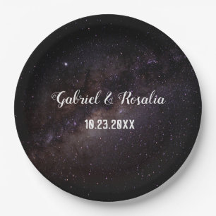 Assiettes En Carton Céleste Starry Night Sky Engagement Party