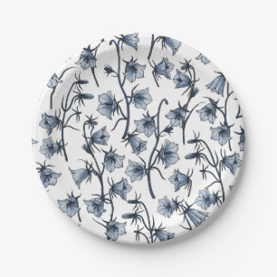 Assiettes En Carton Cellules bleues, Cloches, Bellflowers