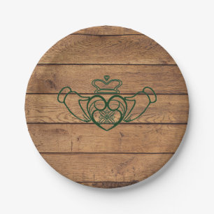 Assiettes En Carton Celtic rustique Claddagh