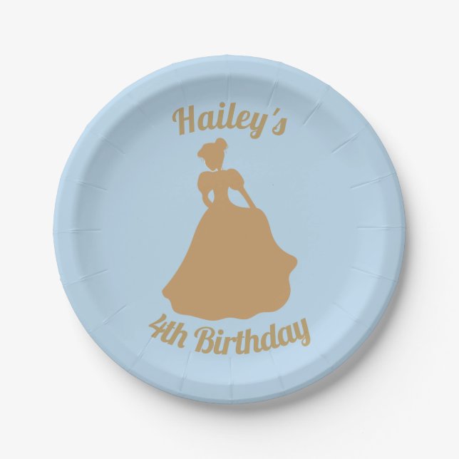 Assiettes En Carton Cendrillon Party Plaques personnalisées (Devant)