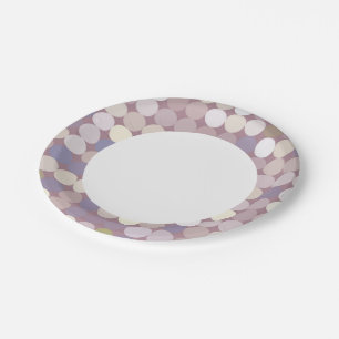 Assiettes En Carton Cercles de tissu motif abstrait