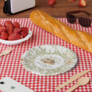 Assiettes En Carton Cerf de forêt   Baby shower animal