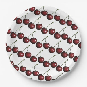 Assiettes En Carton Cerises