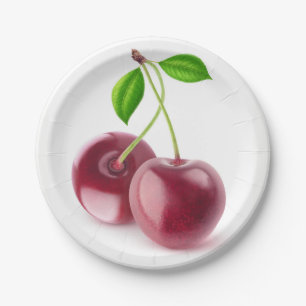 Assiettes En Carton Cerises douces