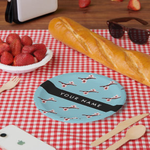 Assiettes En Carton Cerisier Fleur, Sakura Rose, Votre Nom