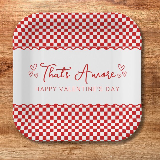 Assiettes En Carton C'est Amore ! Italien Saint Valentin (Créateur téléchargé)
