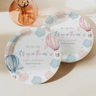 Assiettes En Carton C'est Dans Les Airs Révélation Du Sexe En Montgolf