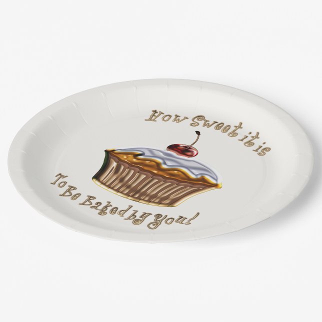Assiettes En Carton C'Est Doux, VACANCES, TRAITER DESSERT (Angle)