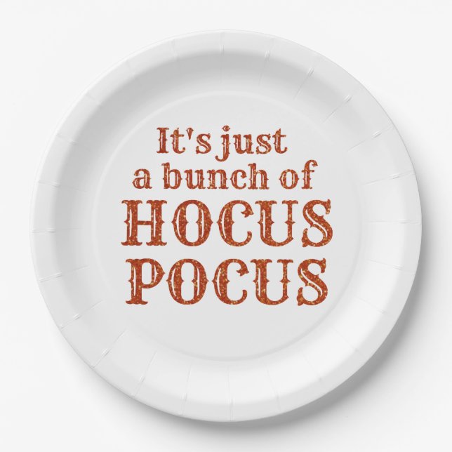 Assiettes En Carton C'est juste une bande de Hocus Pocus (Devant)