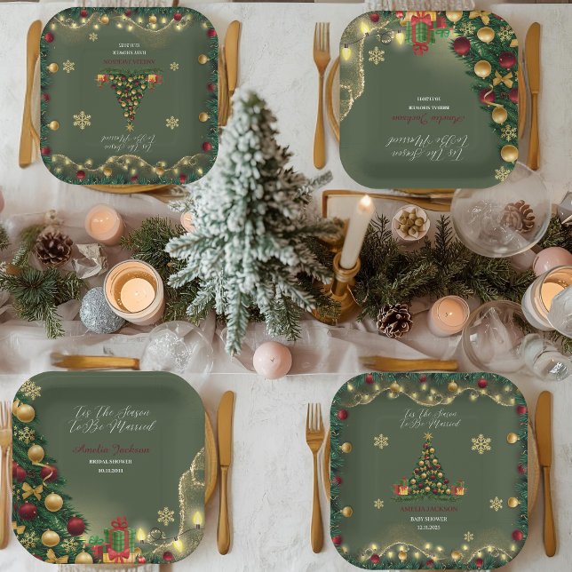 Assiettes En Carton C'est la Saison pour se Marier  Réception de Maria (Créateur téléchargé)