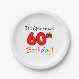 Assiettes En Carton C'est les soixantième plats de fête d'anniversai