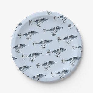 Assiettes En Carton C'est O'fish Fishing Boy Anniversaire