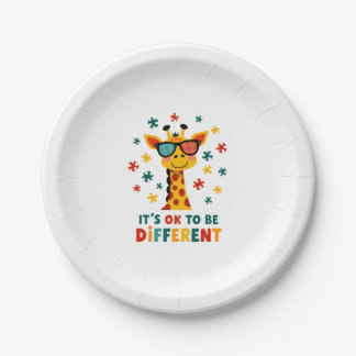 Assiettes En Carton C'est Ok Pour Être Différent Girafe Sensibilisatio