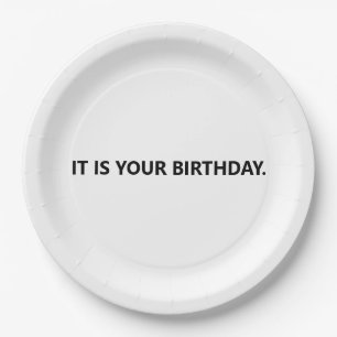 Assiettes En Carton C'est ton anniversaire Funny Office