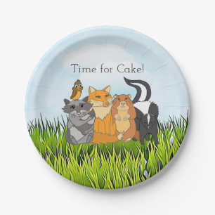 Assiettes En Carton C'est un Baby shower Boy, Woodland Creatures