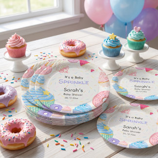 Assiettes En Carton C'est une Baby Sprinkle Fête de bébé casual