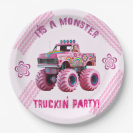 Assiettes En Carton C'est une photo personnalisée du Monster Truckin'