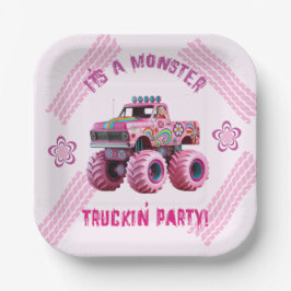 Assiettes En Carton C'est une photo personnalisée du Monster Truckin'