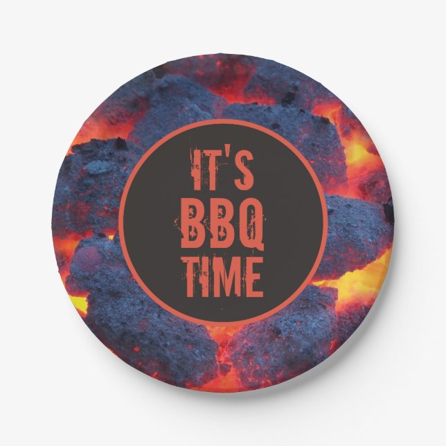 Assiettes En Carton C'est une plaque papier BBQ (Devant)