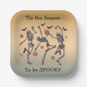 Assiettes En Carton Cette saison pour être Éffrayante - Skeletons Dans