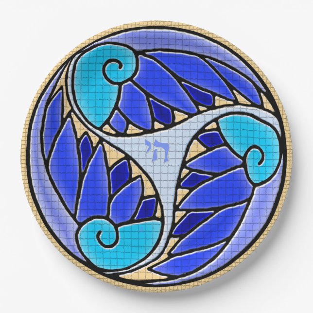 Assiettes En Carton Chai Art Nouveau Mosaic (Devant)