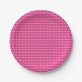 Assiettes En Carton Chaîne de coeurs Amour de rose Mignon