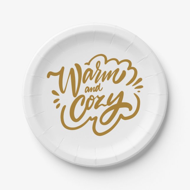 Assiettes En Carton Chaleureux et cosy (Devant)