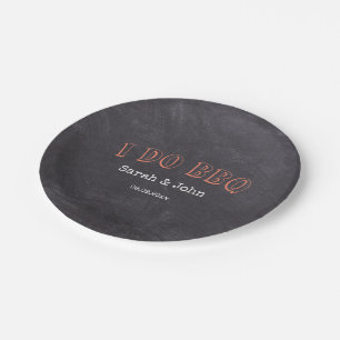 Assiettes En Carton Chalkboard Russe Country I Do BBQ