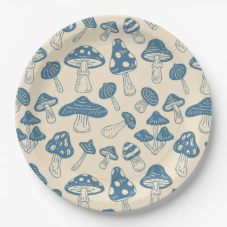 Assiettes En Carton Champignons 