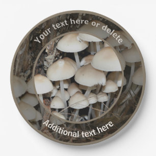 Assiettes En Carton Champignons sauvages Nature Fête personnalisée