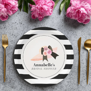 Assiettes En Carton Chapeau Rose Derby Style Grande Taille Mariage