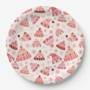 Assiettes En Carton Chapeaux et mitaines d'hiver