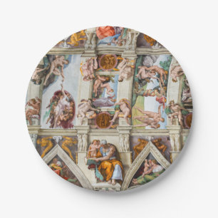 Assiettes En Carton Chapelle Sixtine Michel-Ange - Vatican, Rome, Ital