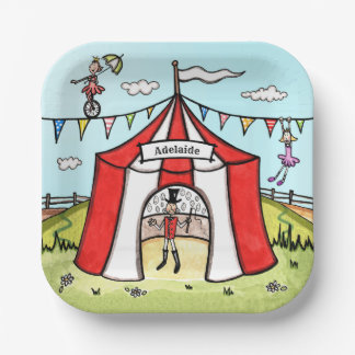 Assiettes En Carton Chapiteau de cirque personnalisé