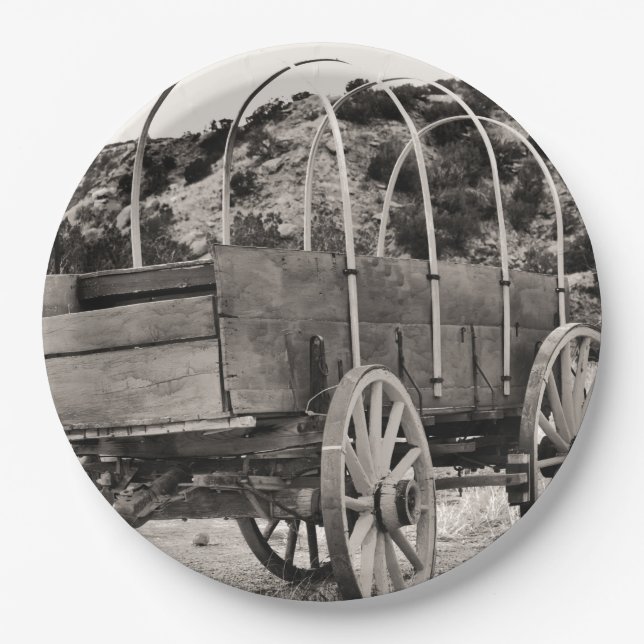 Assiettes En Carton Chariot couvert (Devant)