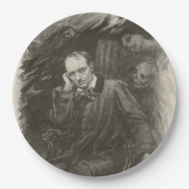 Assiettes En Carton Charles Baudelaire (par Georges Rochegrosse) (Devant)