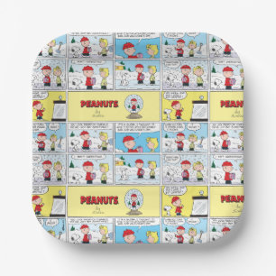 Assiettes En Carton Charlie Brown   Boule à neige