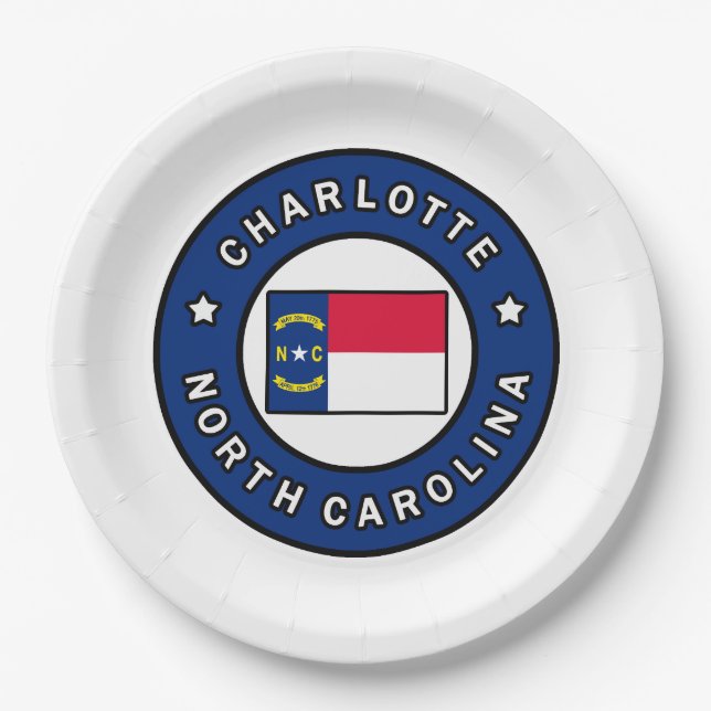 Assiettes En Carton Charlotte Caroline du Nord (Devant)