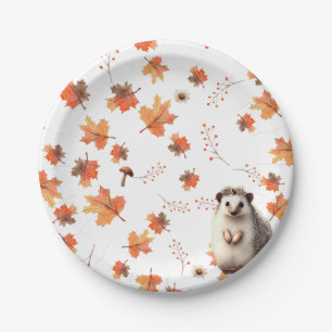 Assiettes En Carton Charmantes délices d'automne - Hérisson & Chute