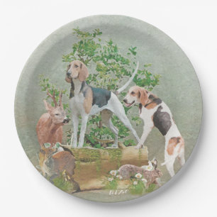 Assiettes En Carton Chasse aux chiens