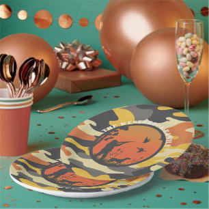 Assiettes En Carton Chasseur de canards et camouflage