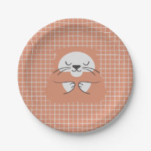 Chat brun mignon avec grille personnalisée